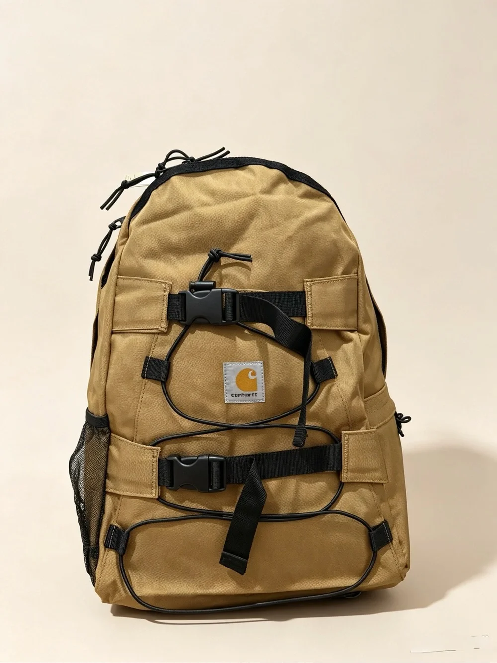 Carhartt Tan Tactical-Style Canvas Backpack with Black Accents